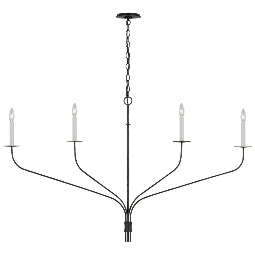 Caeluvyh Vintage Industrial Schwarzes Metall Kronleuchter