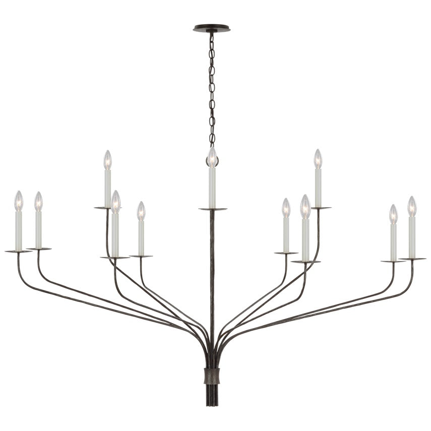 Caeluvyh Vintage Industrial Schwarzes Metall Kronleuchter