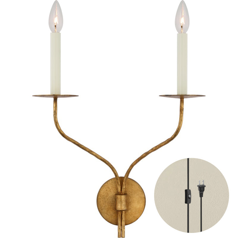 Aurenenne Stecker Wandleuchte aus Messing