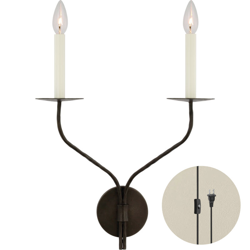 Aurenenne Stecker Wandleuchte aus Messing