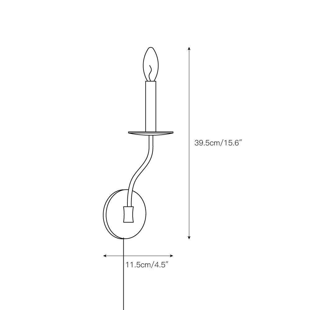 Aurenenne Stecker Wandleuchte aus Messing