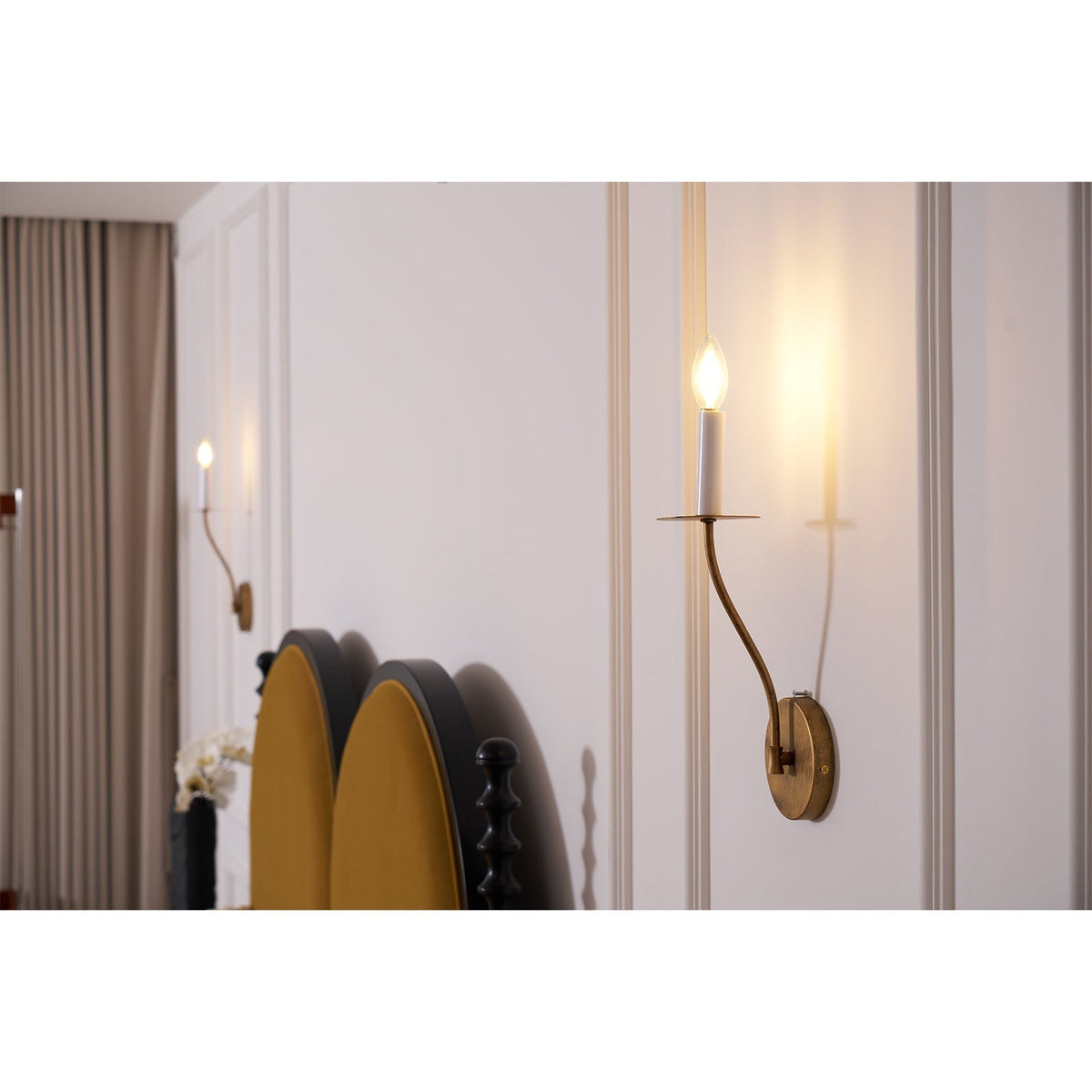 Eirikuvyh zeitgenössische minimalistische Vintage-Industrie-Wandleuchte aus Metall