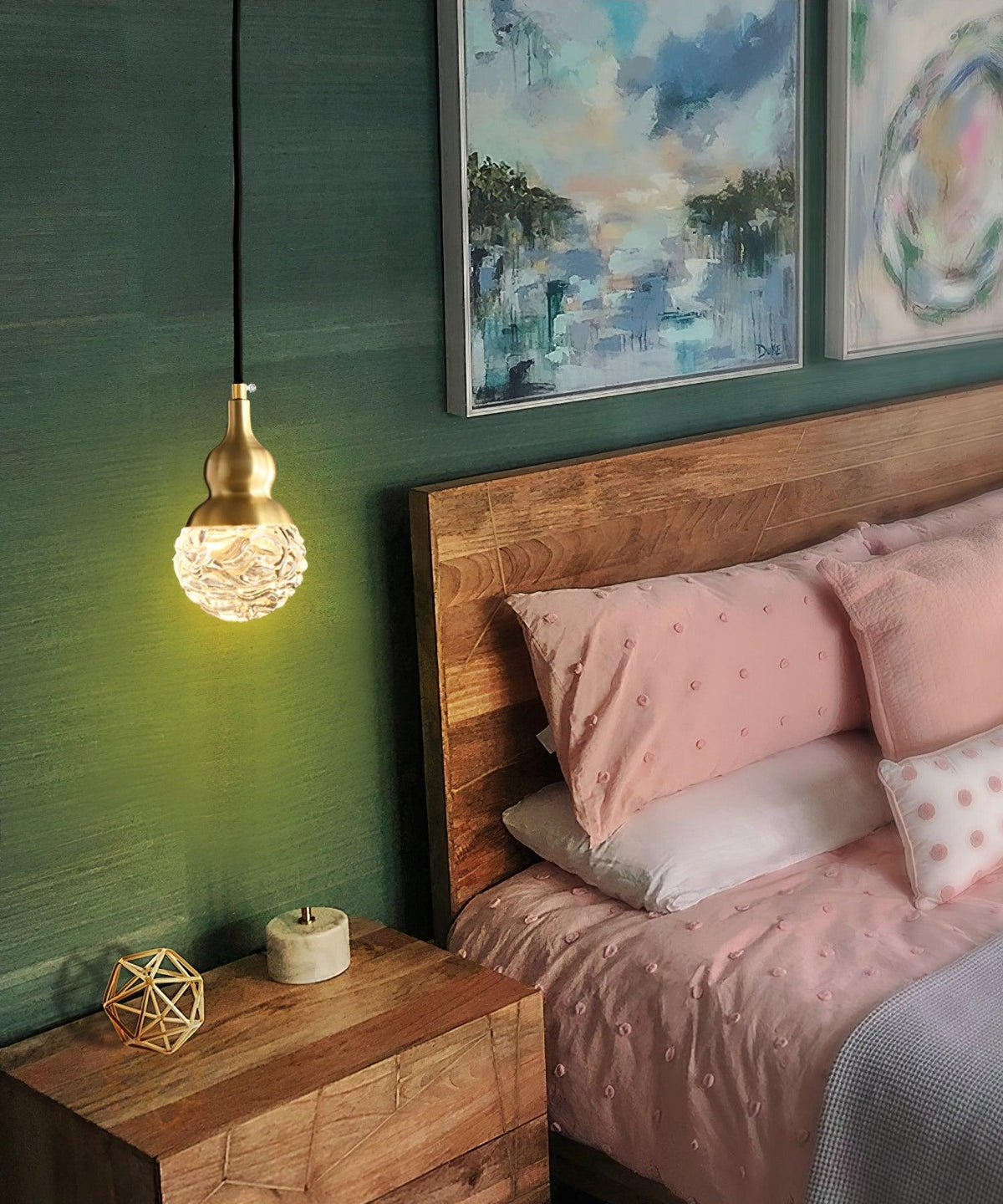 Cove Messing & Glas Glam Pendelleuchte