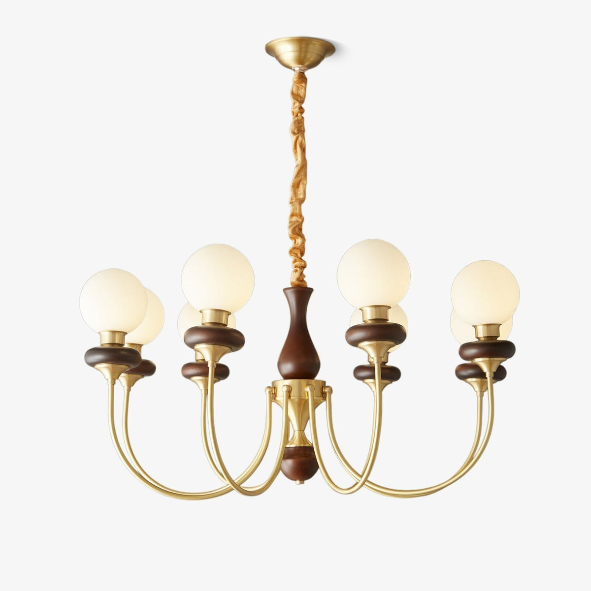 Cotheor Vintage Kronleuchter aus Holz und Glas im traditionellen Stil