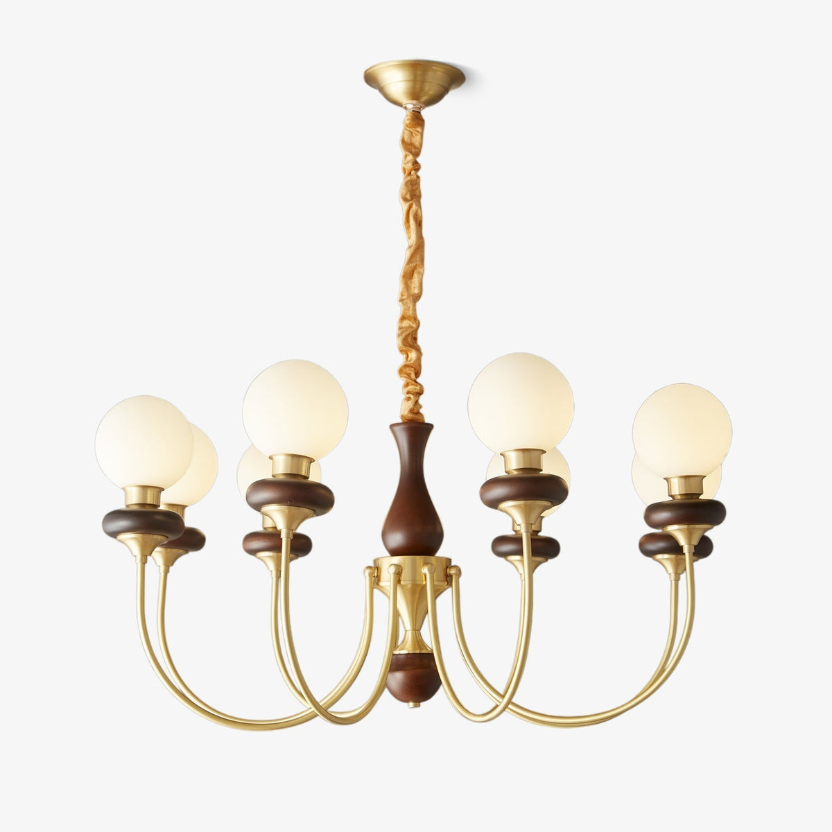 Cotheor Vintage Kronleuchter aus Holz und Glas im traditionellen Stil