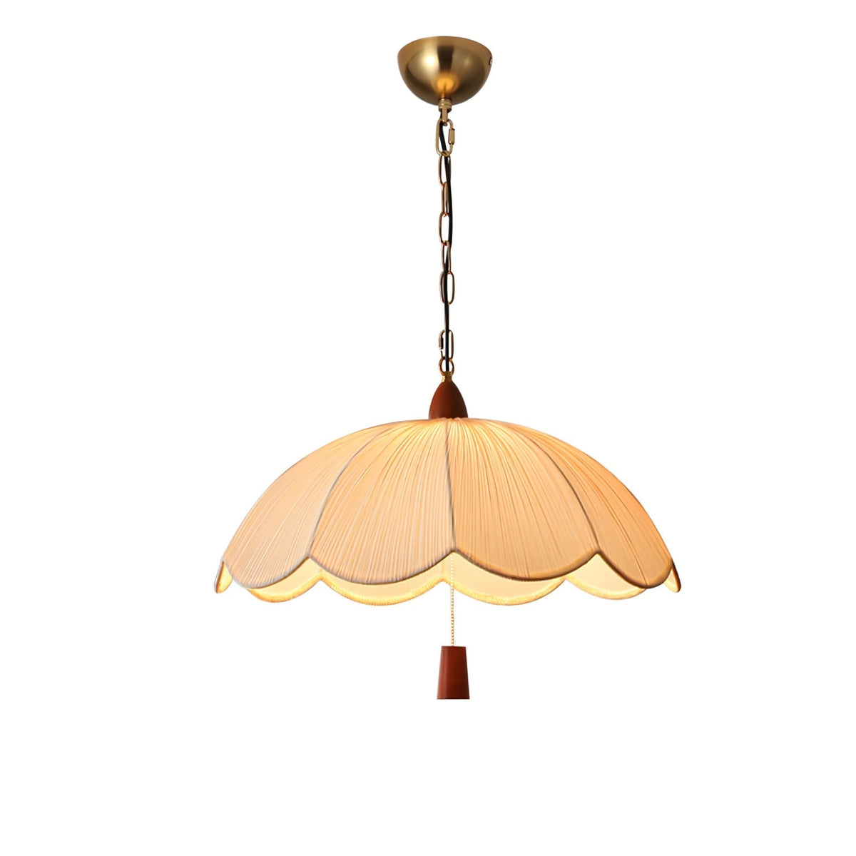 Vephael Art Nouveau Stoff-Pendelleuchte