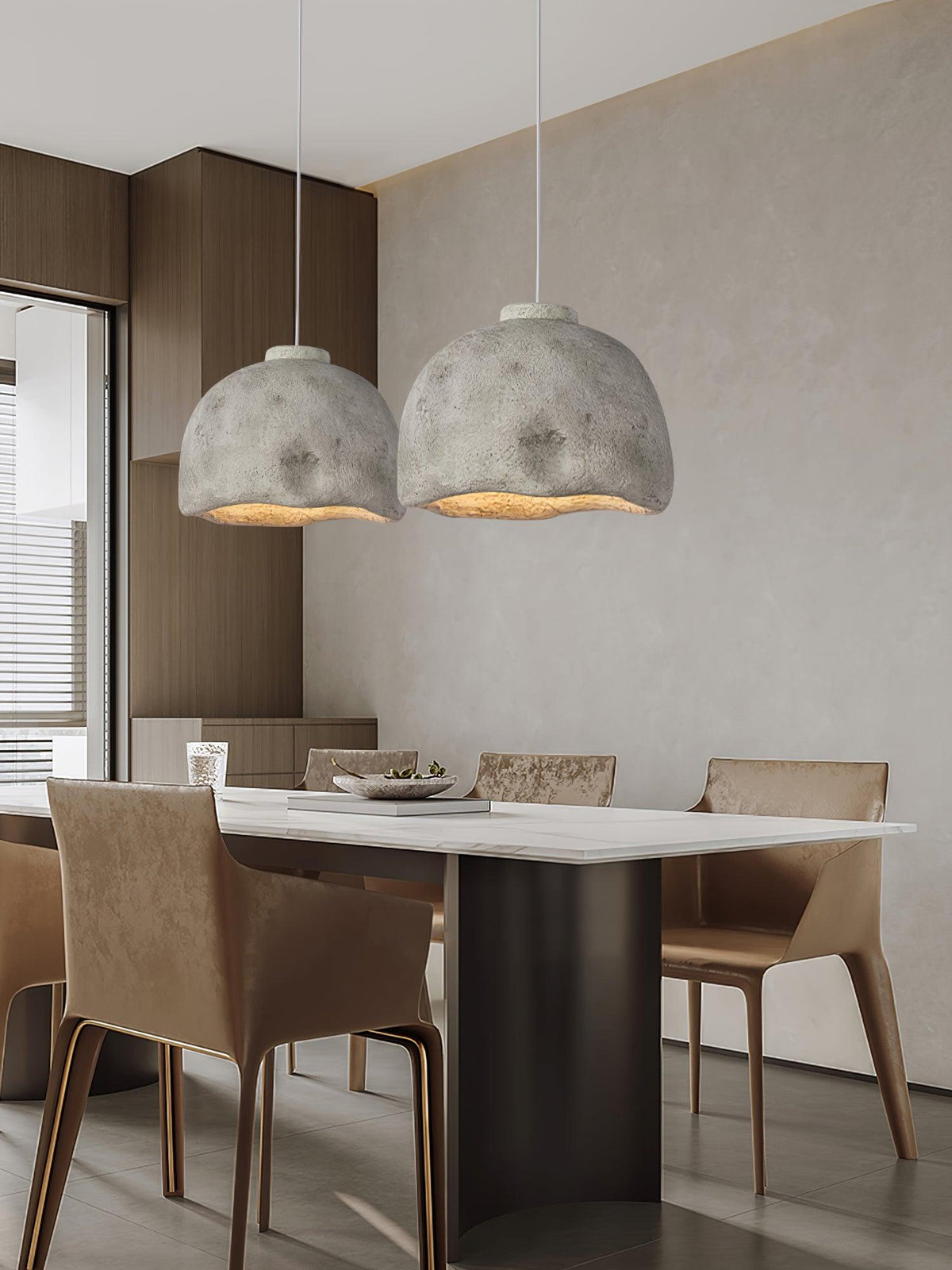 Dirixon Industrielle Pendelleuchte Grau & Braun