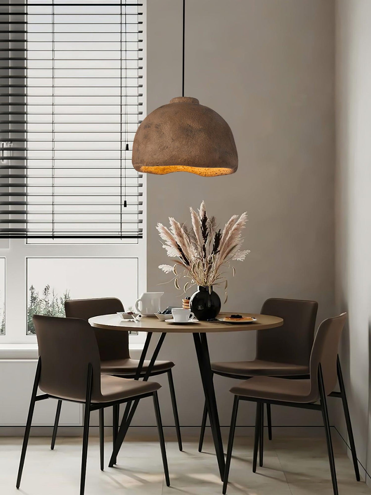 Dirixon Industrielle Pendelleuchte Grau & Braun