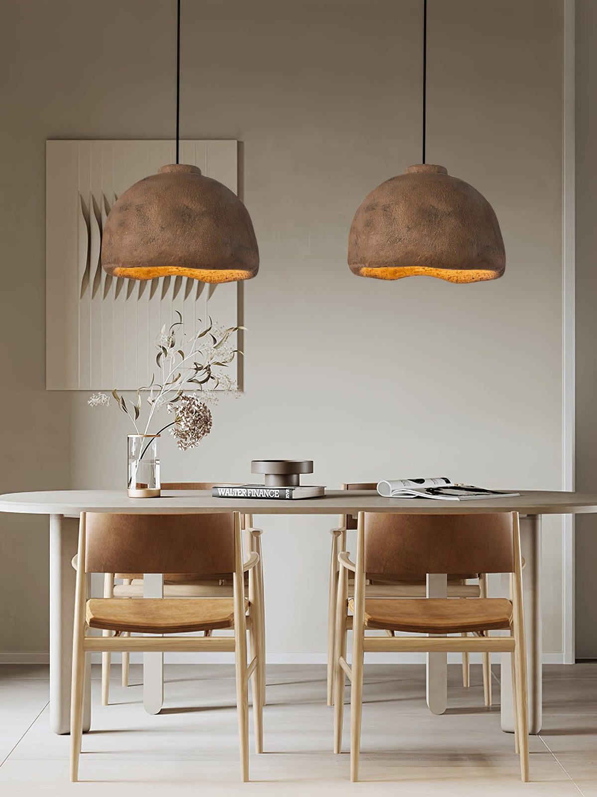 Dirixon Industrielle Pendelleuchte Grau & Braun
