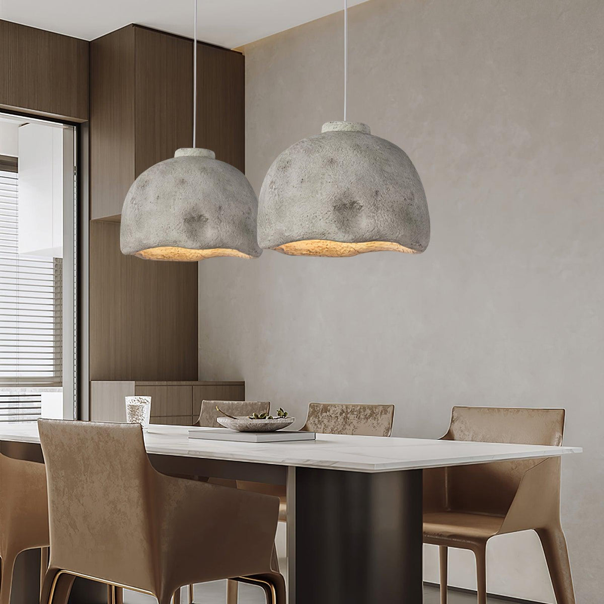 Dirixon Industrielle Pendelleuchte Grau & Braun