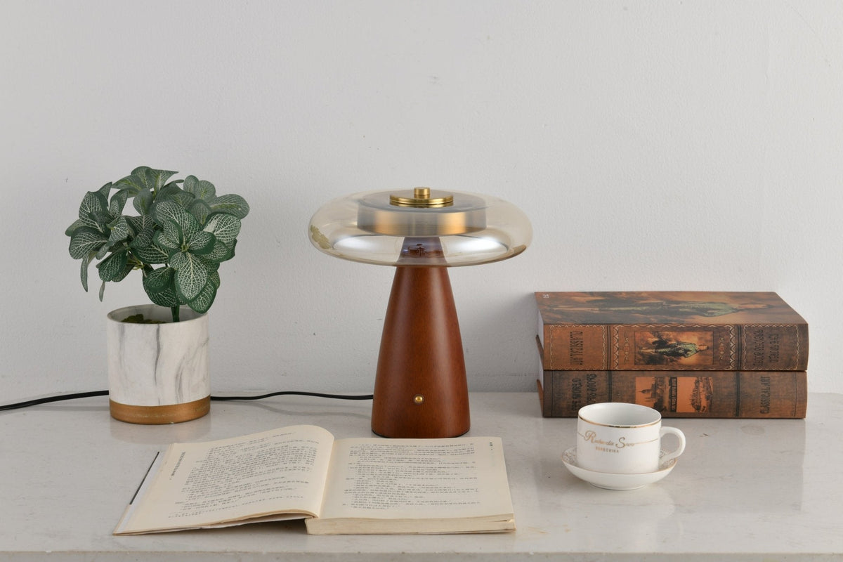 Mushroom Retro-Glas-Tischlampe