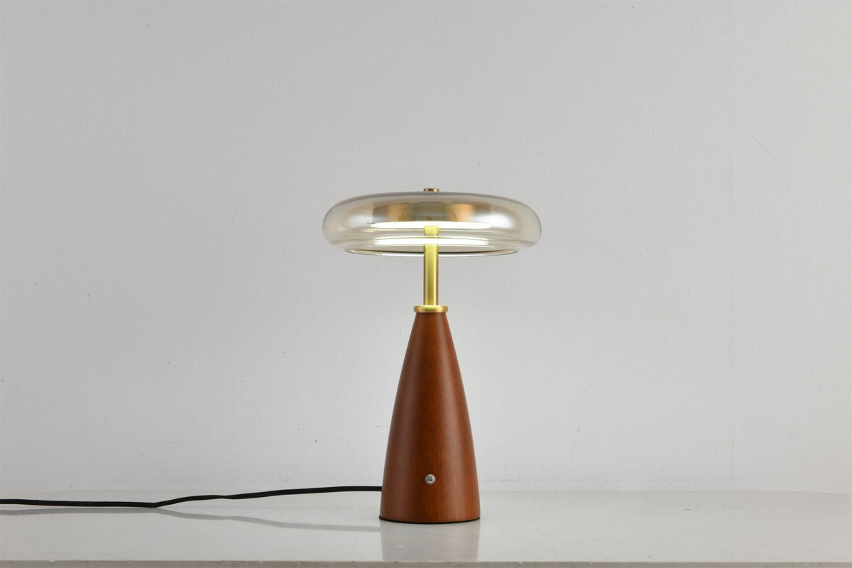 Mushroom Retro-Glas-Tischlampe