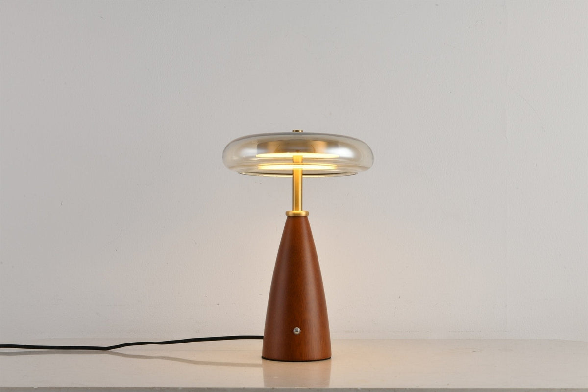 Mushroom Retro-Glas-Tischlampe