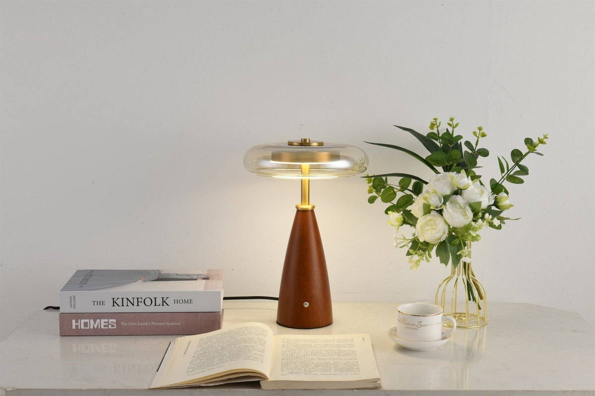 Mushroom Retro-Glas-Tischlampe