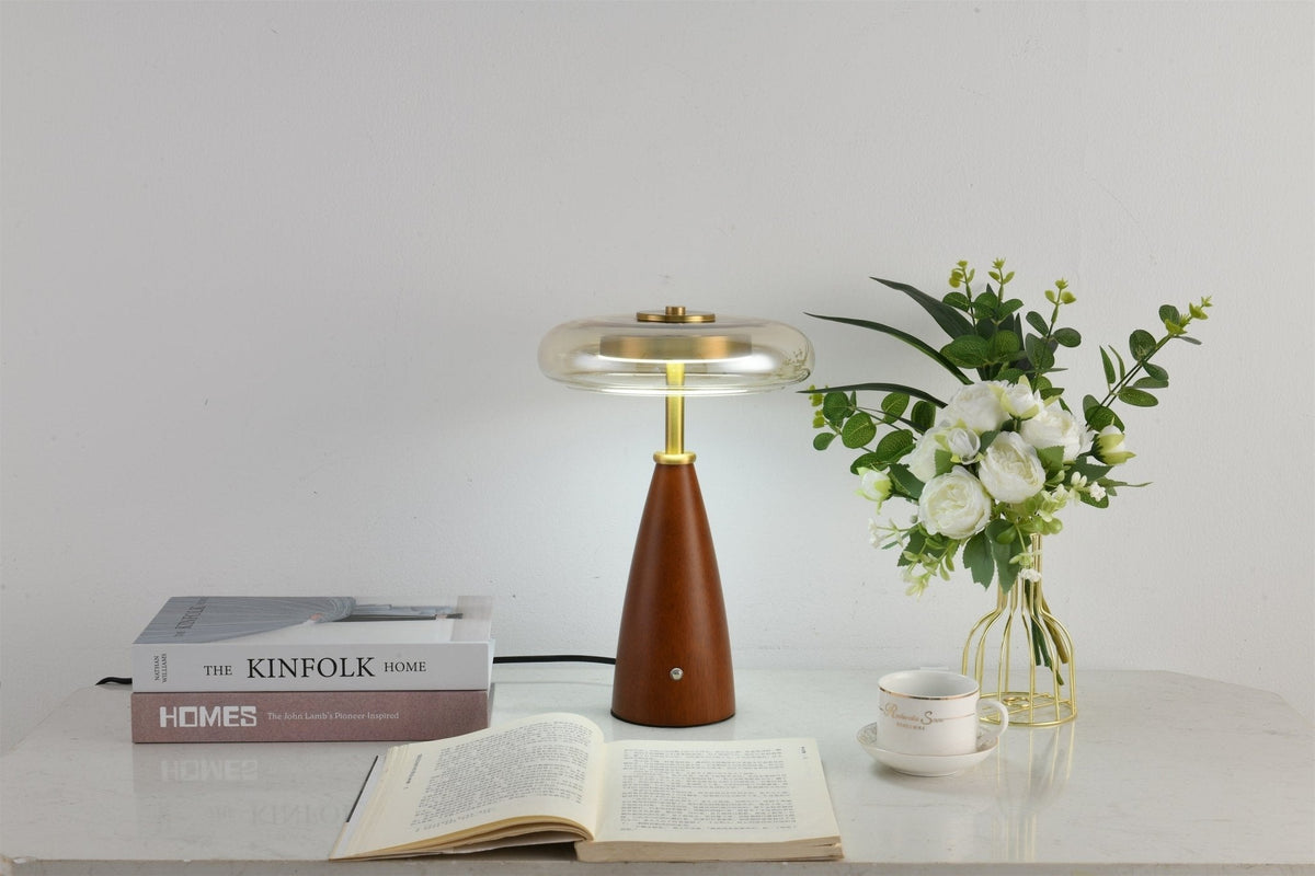 Mushroom Retro-Glas-Tischlampe