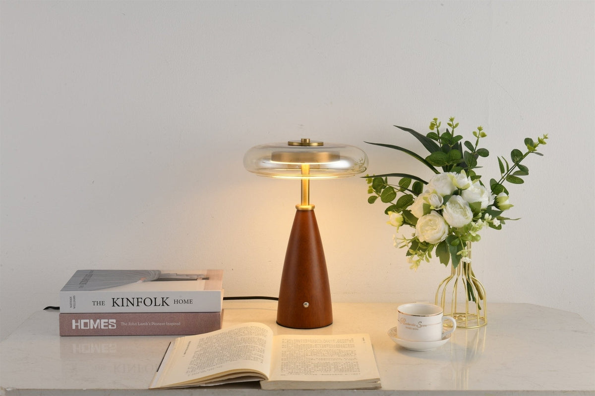 Mushroom Retro-Glas-Tischlampe