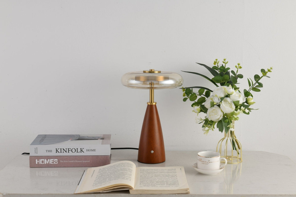 Mushroom Retro-Glas-Tischlampe