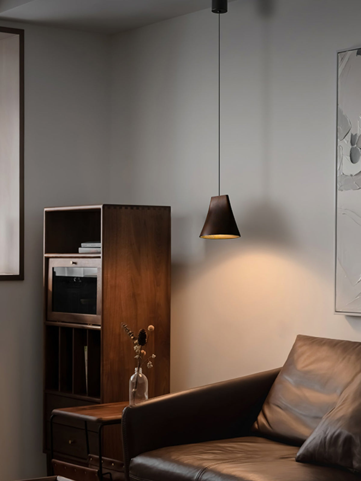 Ivarara asymmetrische Pendelleuchte aus Holz