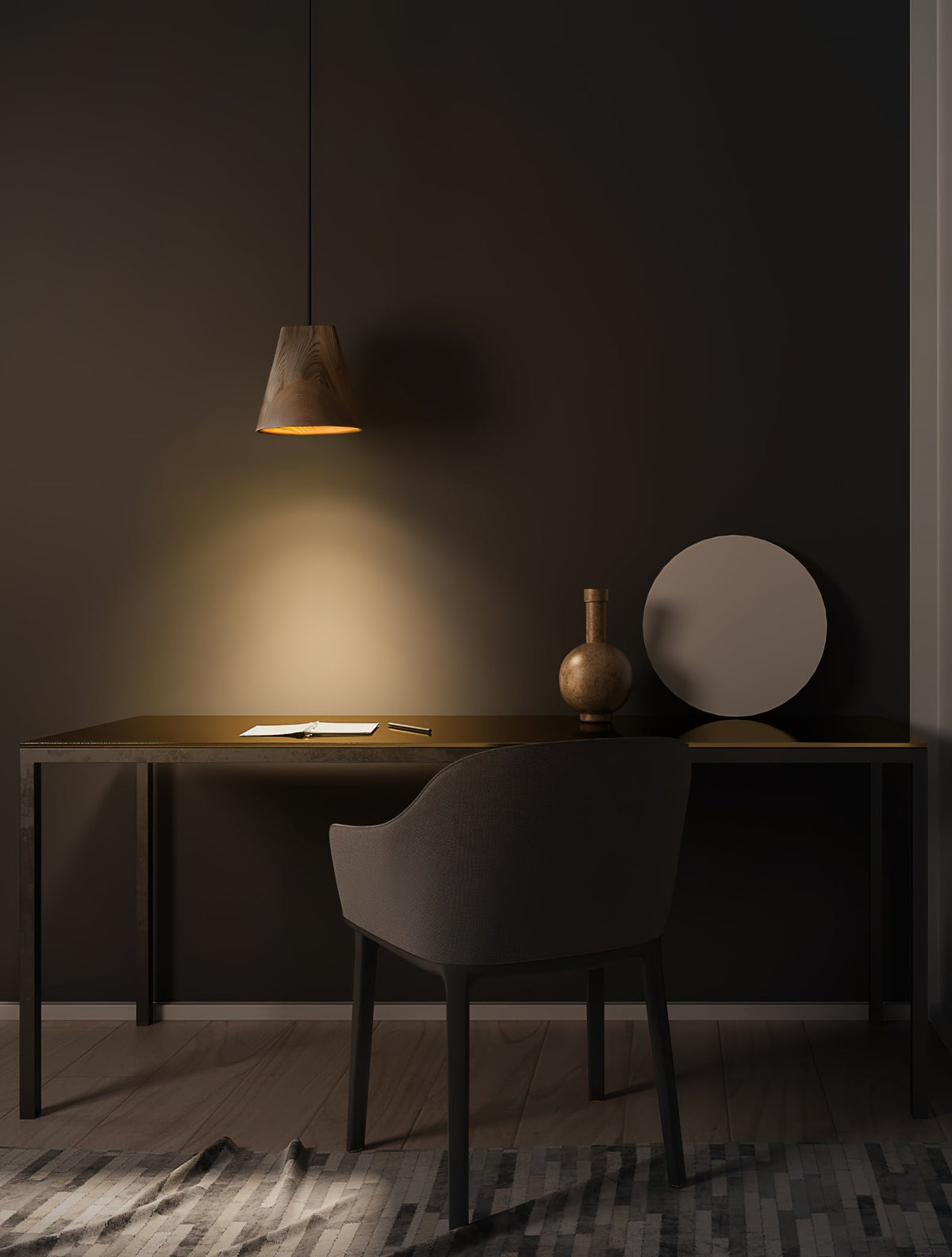Ivarara asymmetrische Pendelleuchte aus Holz