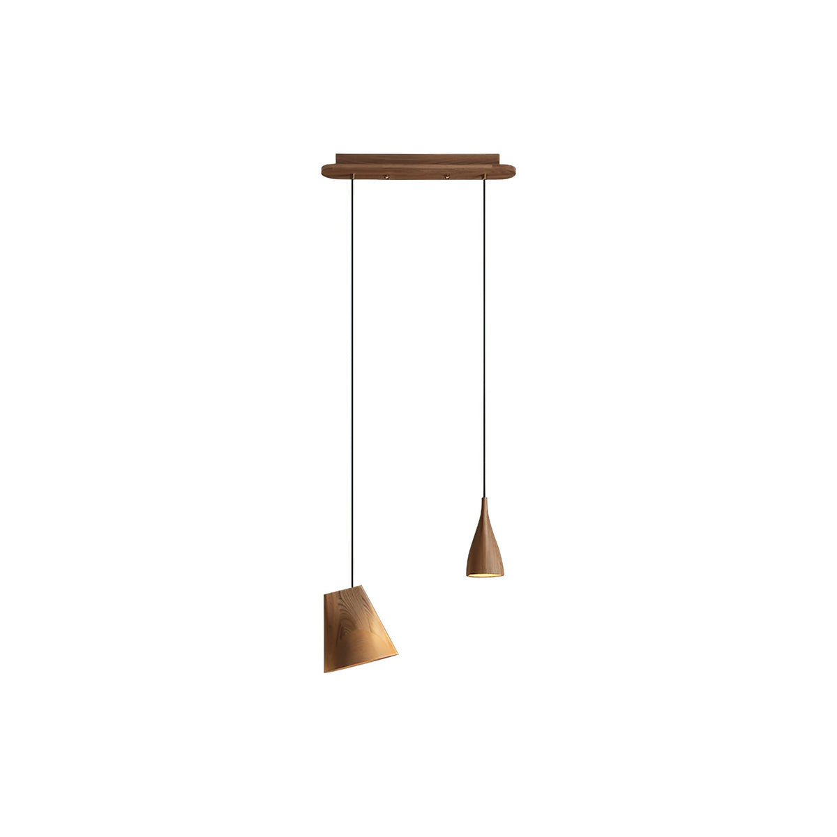 Ivarara asymmetrische Pendelleuchte aus Holz