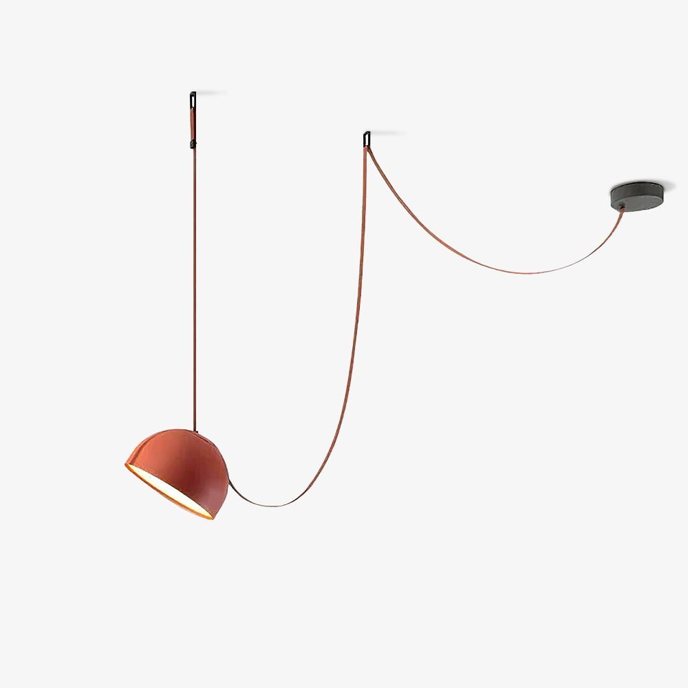Elarok zeitgenössische minimalistische Kombination Pendelleuchte aus Leder
