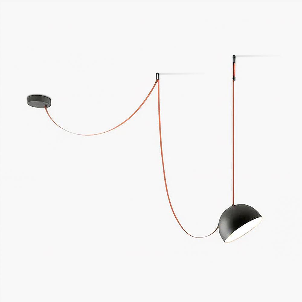 Elarok zeitgenössische minimalistische Kombination Pendelleuchte aus Leder