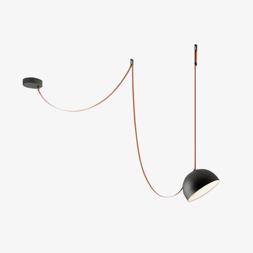 Elarok zeitgenössische minimalistische Kombination Pendelleuchte aus Leder