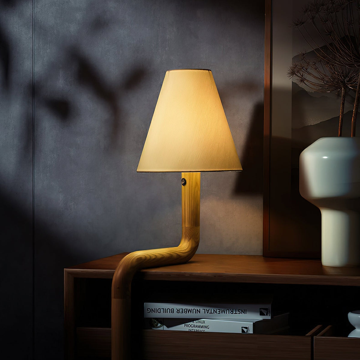 Syleielle Tischlampe aus Holz