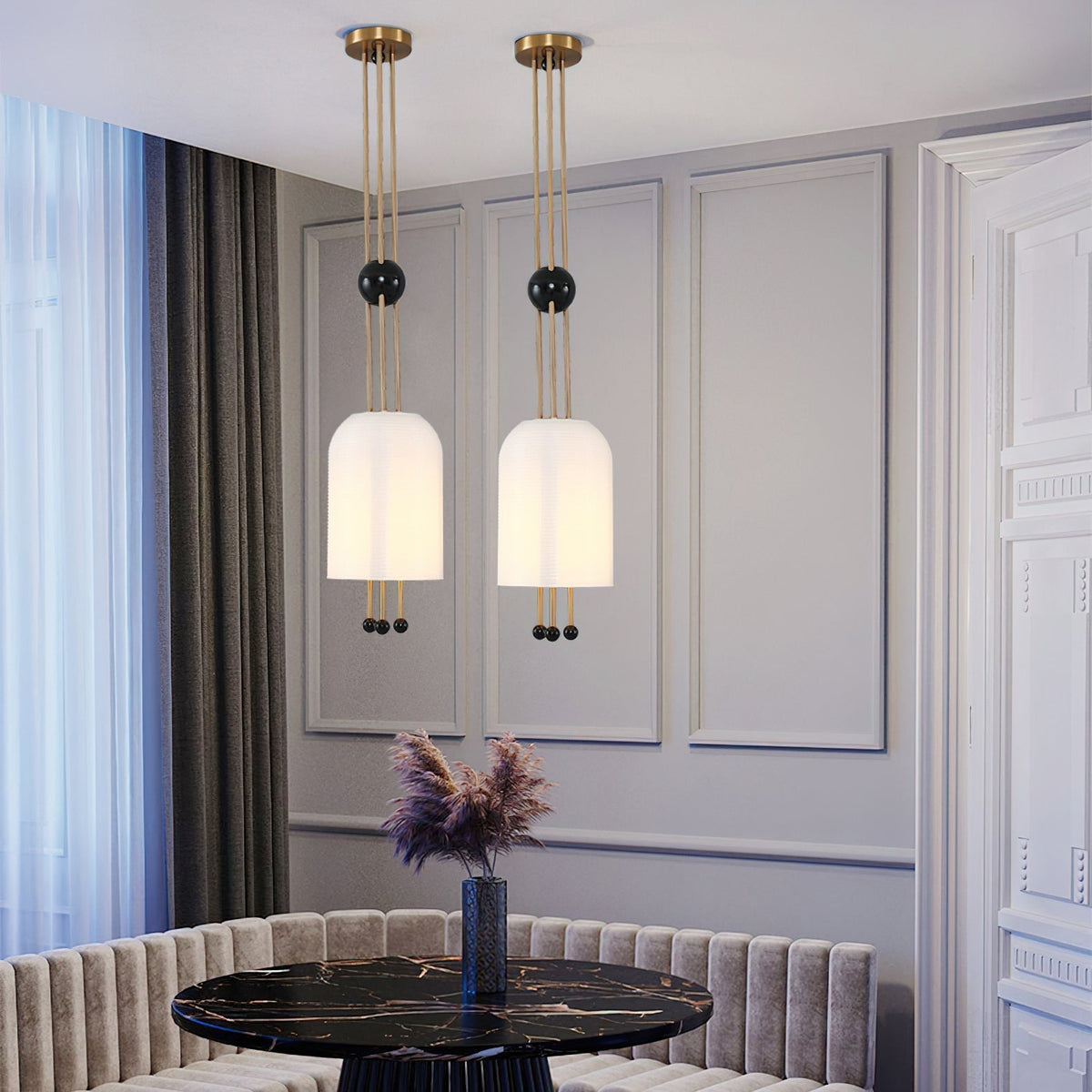 Qir Traditionelle Eleganz Pendelleuchte aus Glas