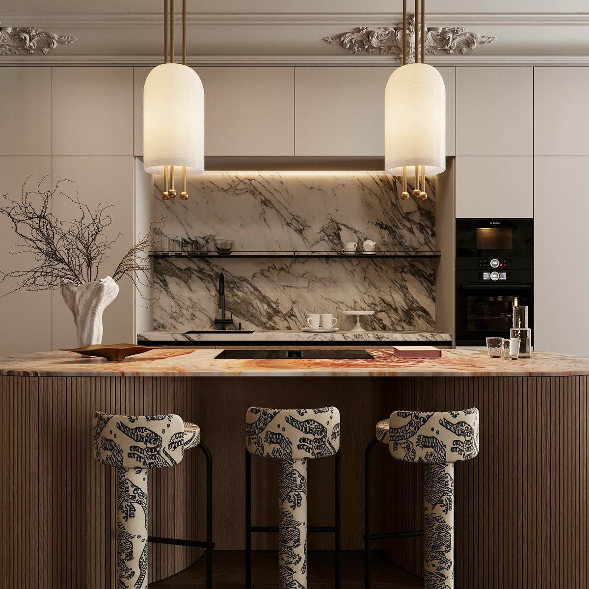 Qir Traditionelle Eleganz Pendelleuchte aus Glas
