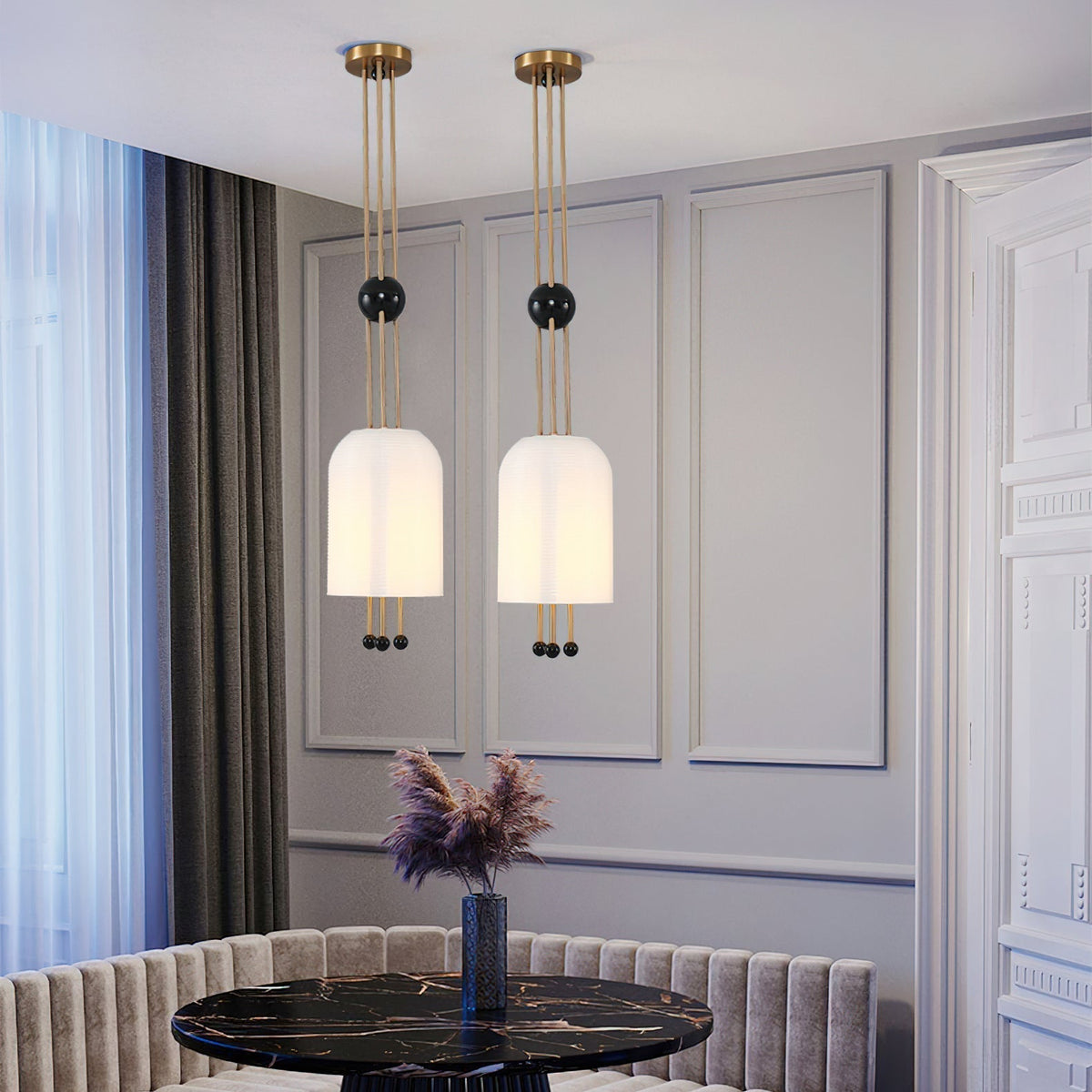 Qir Traditionelle Eleganz Pendelleuchte aus Glas