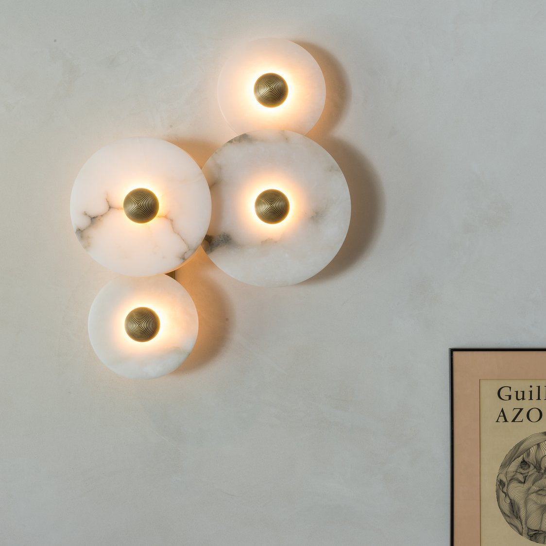 Slender Wandleuchte Alabaster modern Minimalistisch