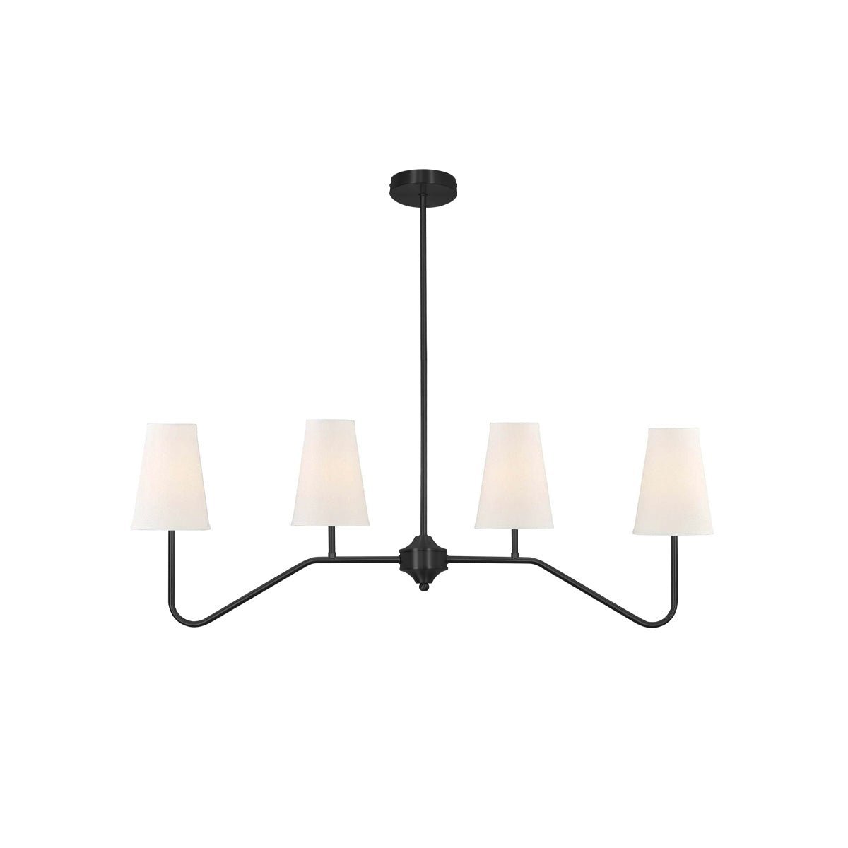 Oriinissa Kronleuchter Messing gebogen Beige linear