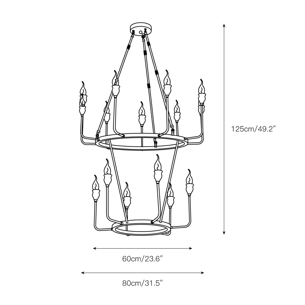 Mirerine Kronleuchter Candle