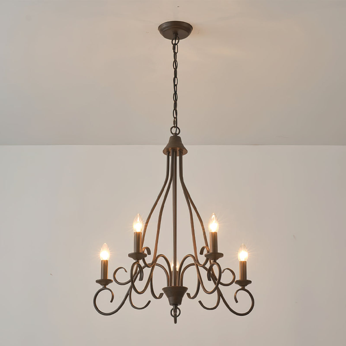 Dvaluvyu Vintage Industrial Kronleuchter aus Metall