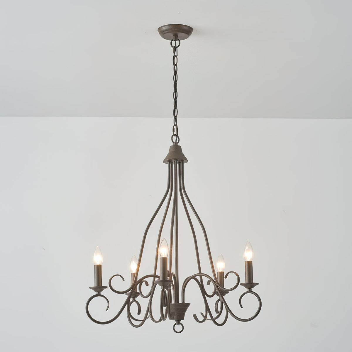 Dvaluvyu Vintage Industrial Kronleuchter aus Metall