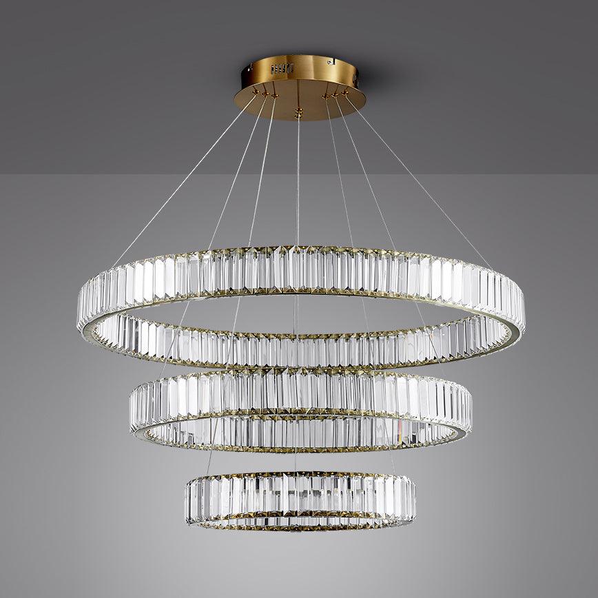 Cyrirelle Kronleuchter Gold Kristallring