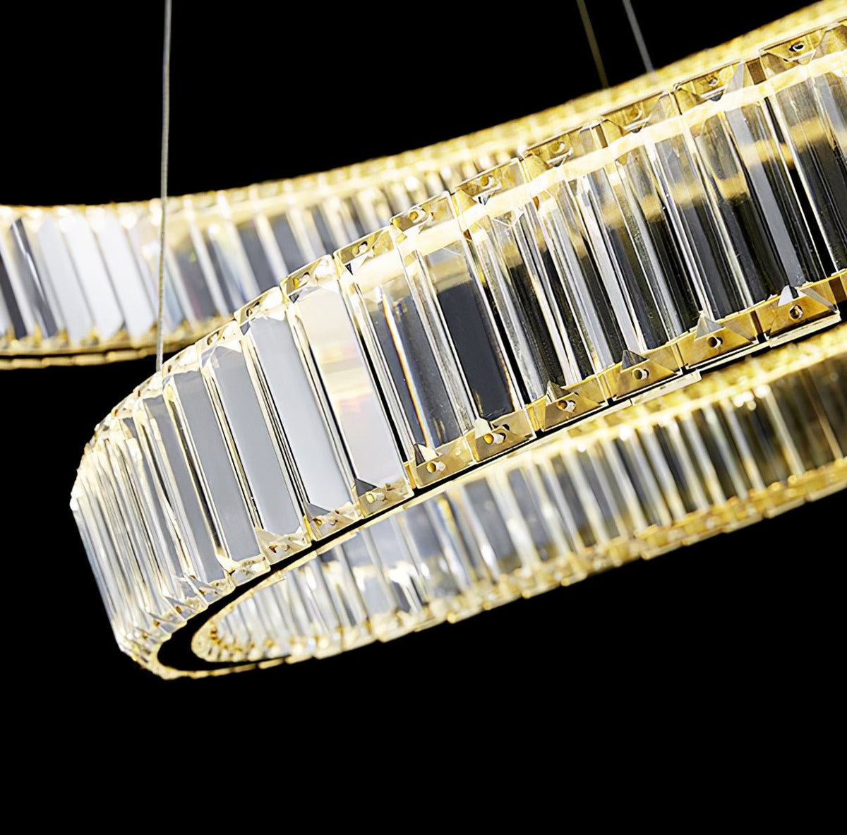 Cyrirelle Kronleuchter Gold Kristallring