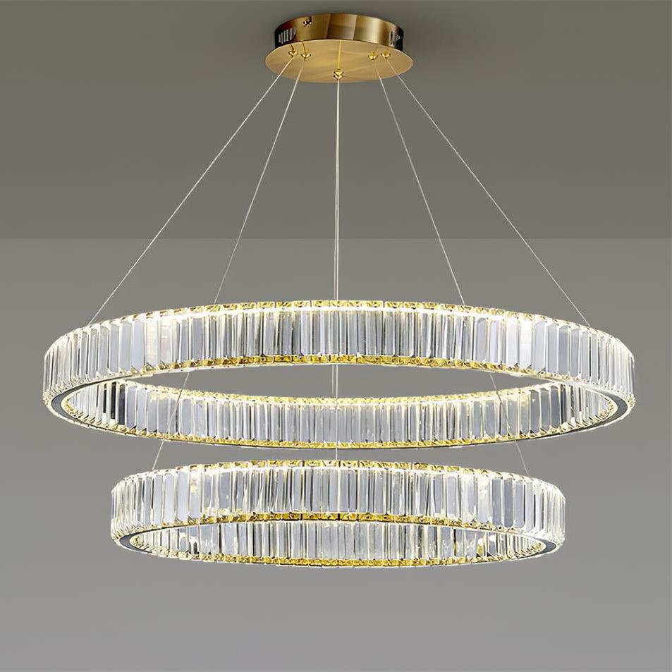 Cyrirelle Kronleuchter Gold Kristallring