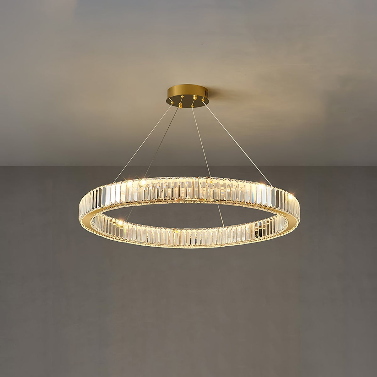 Cyrirelle Kronleuchter Gold Kristallring