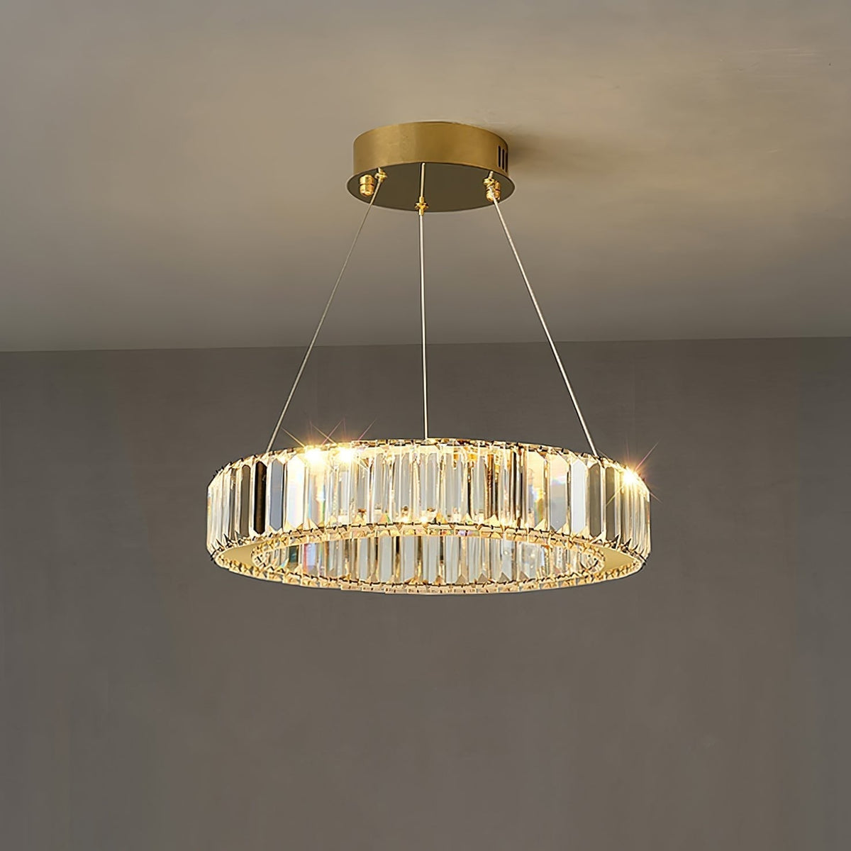 Cyrirelle Kronleuchter Gold Kristallring