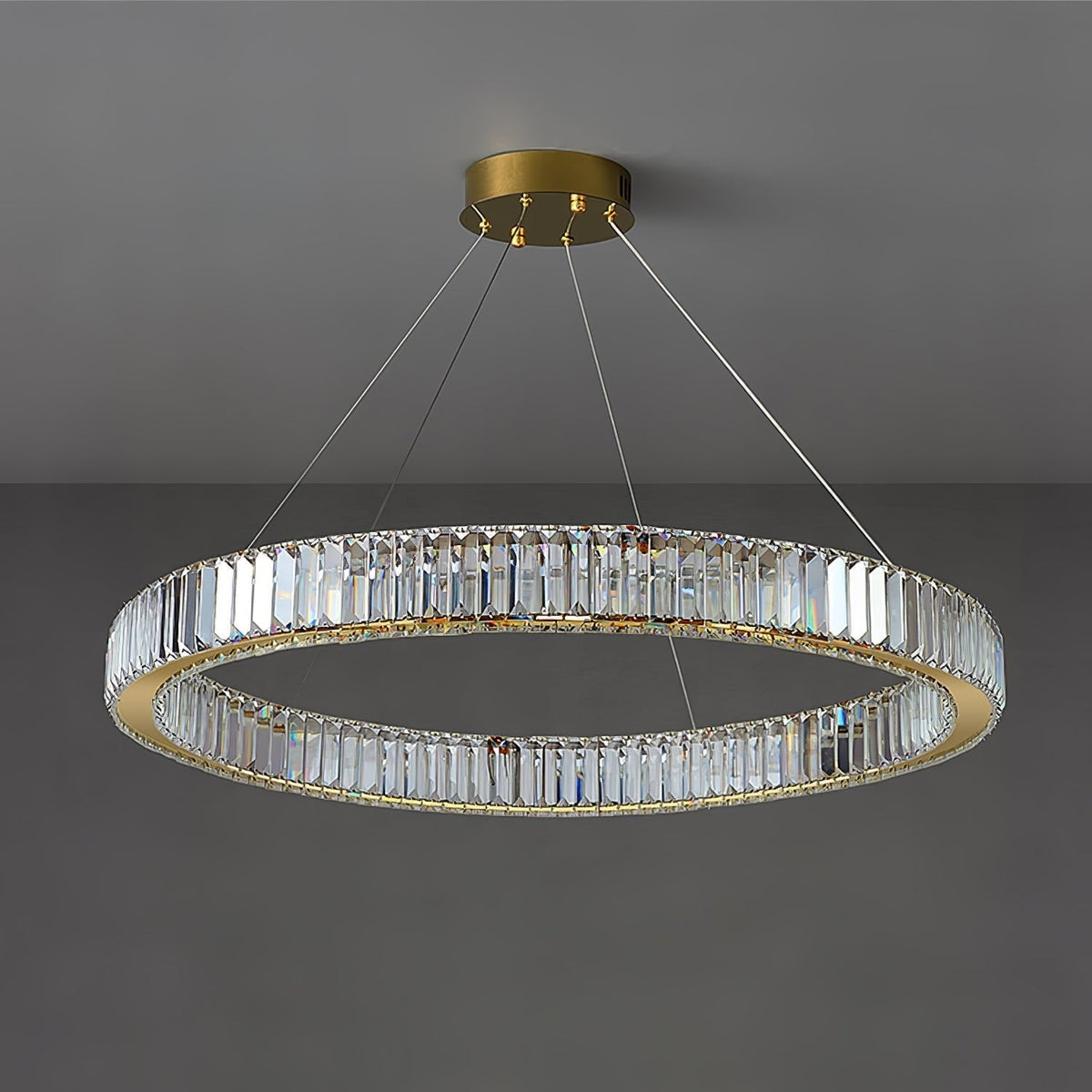 Cyrirelle Kronleuchter Gold Kristallring