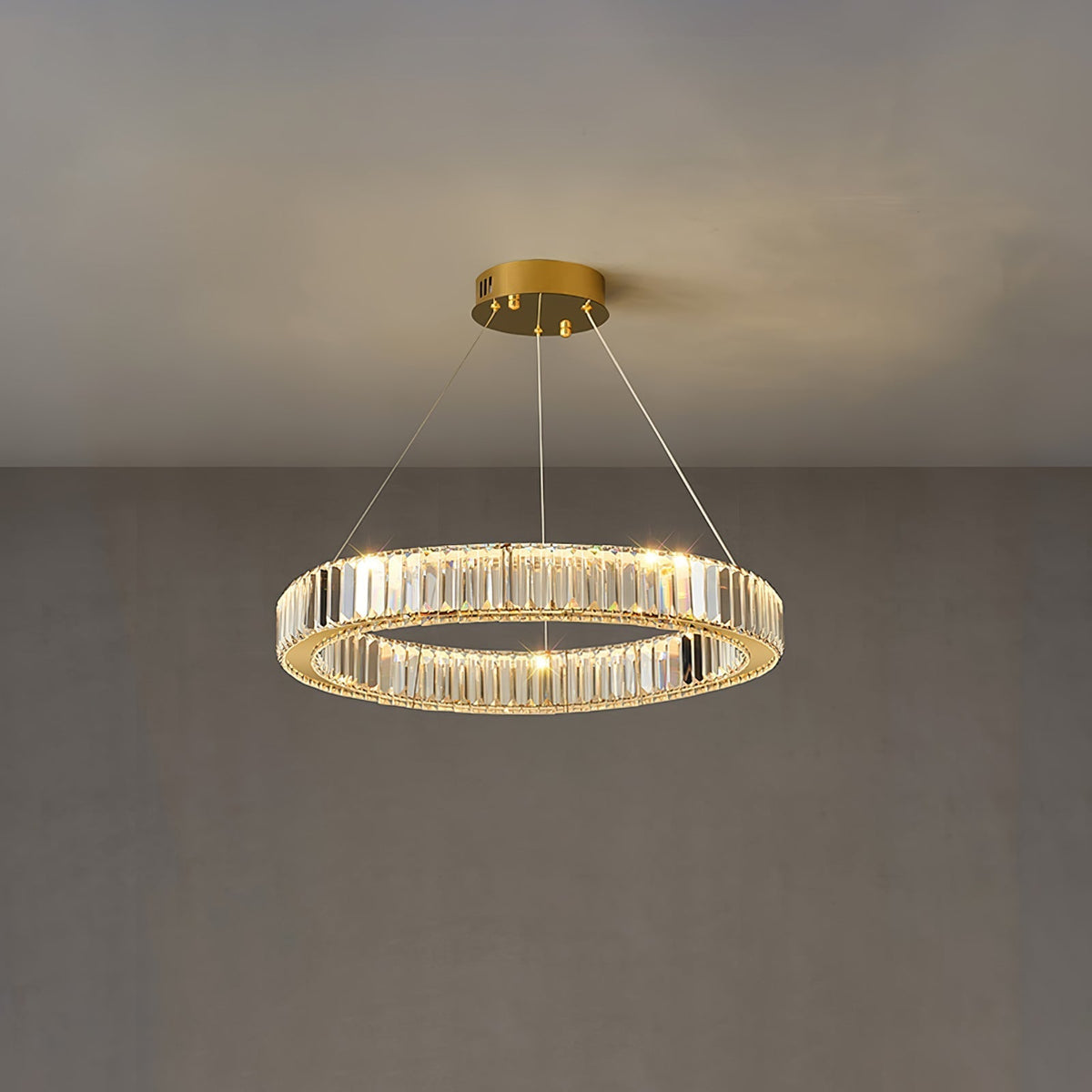 Cyrirelle Kronleuchter Gold Kristallring