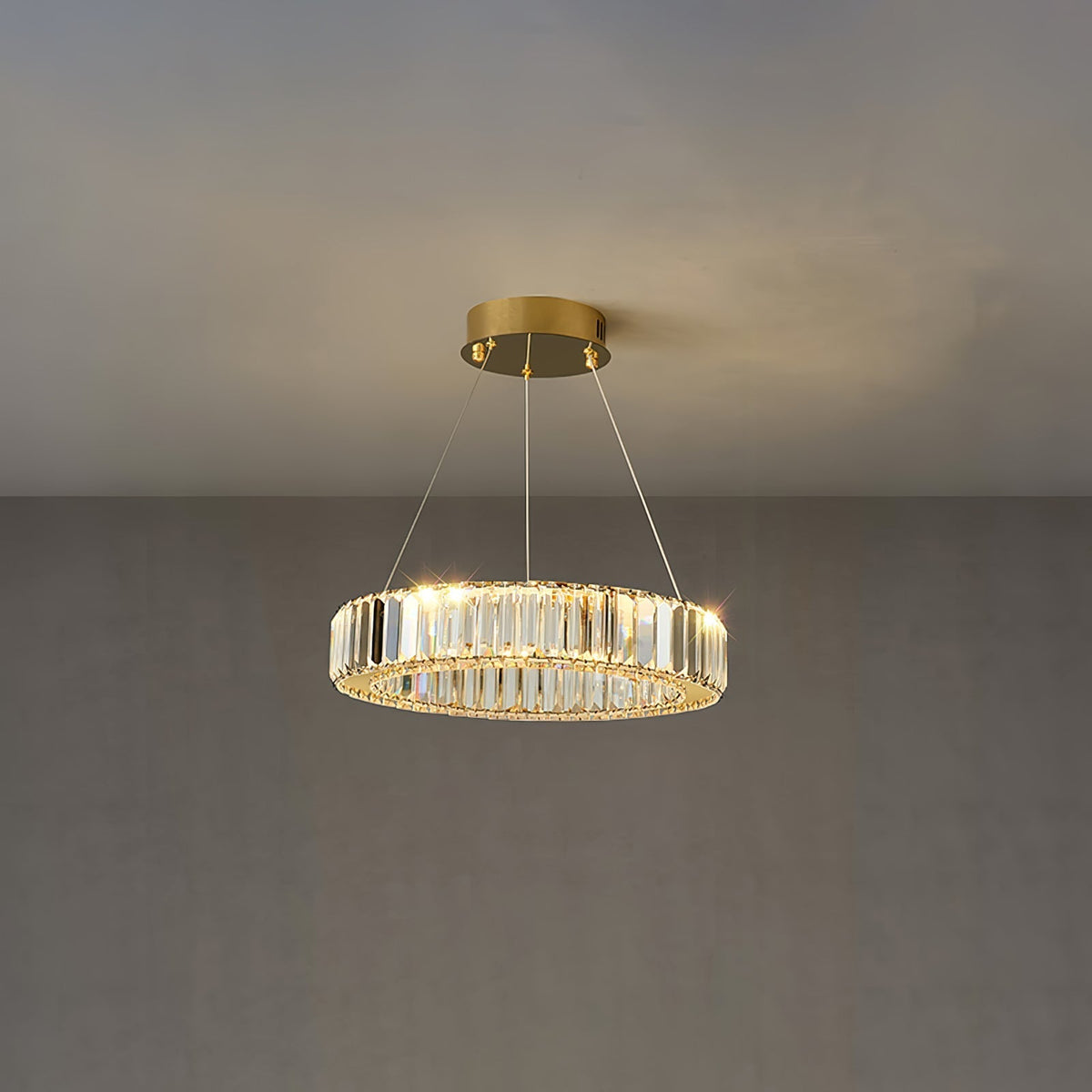 Cyrirelle Kronleuchter Gold Kristallring