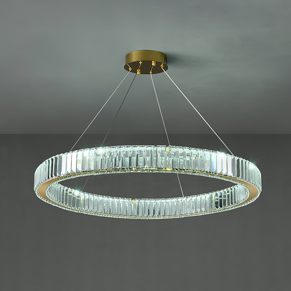 Cyrirelle Kronleuchter Gold Kristallring