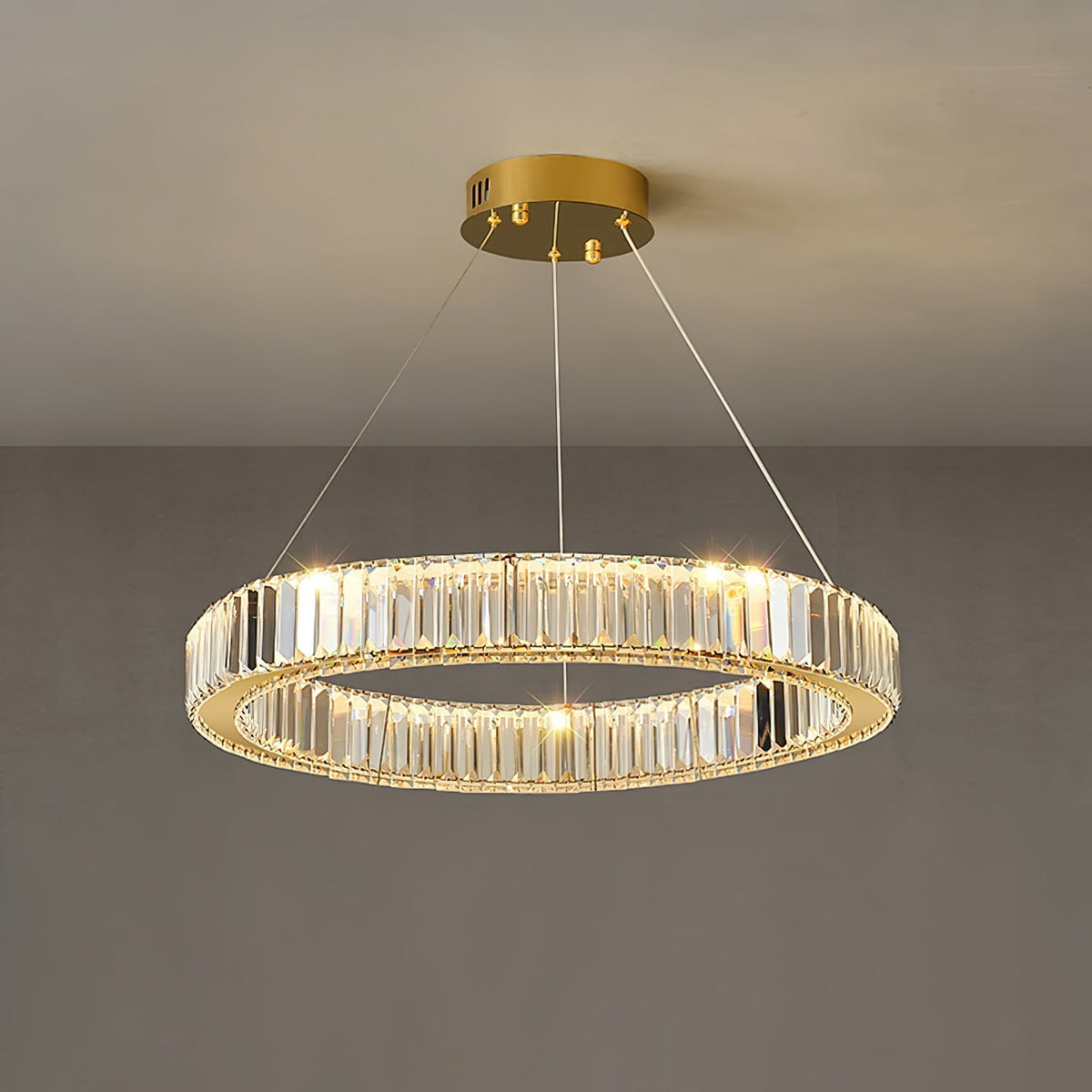Cyrirelle Kronleuchter Gold Kristallring
