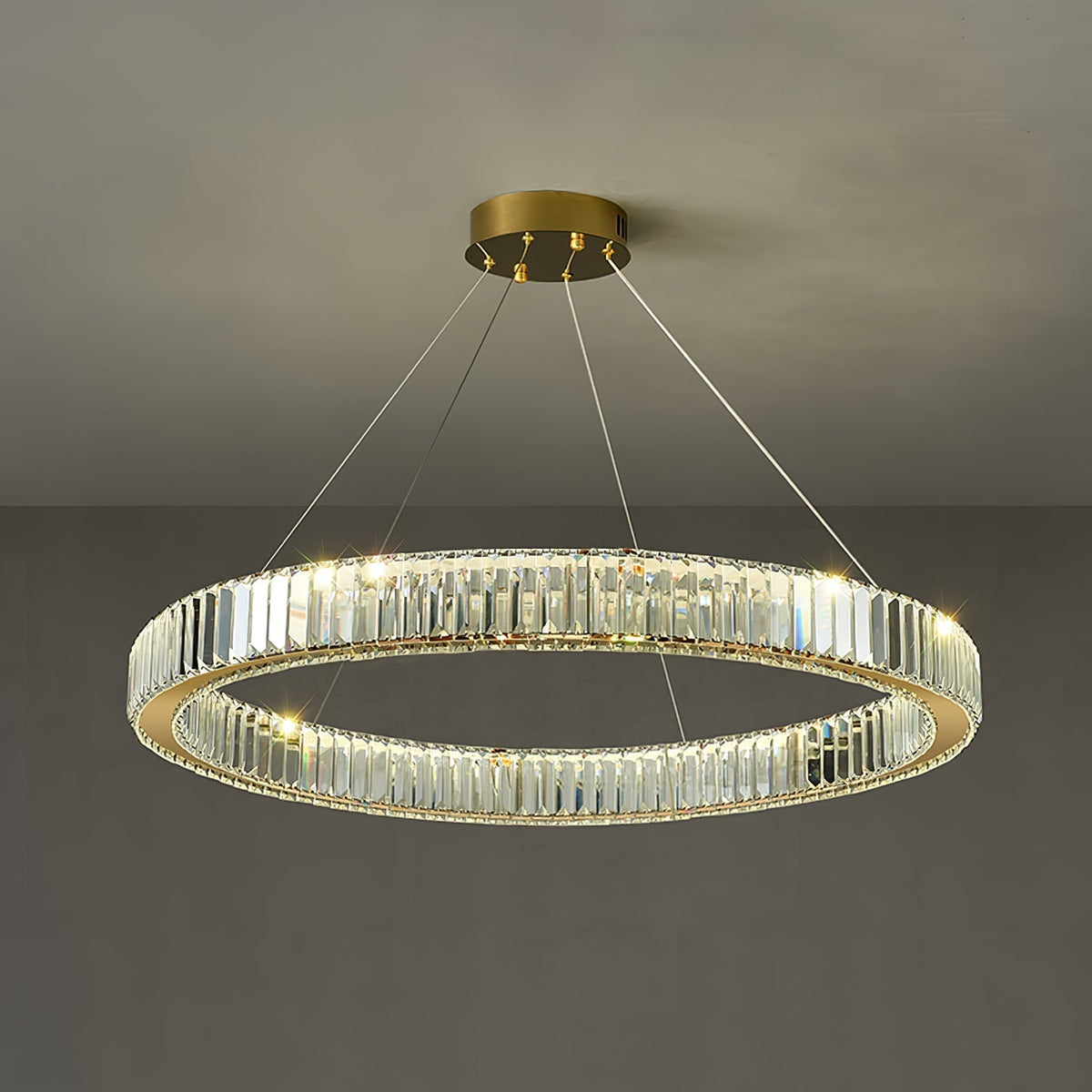 Cyrirelle Kronleuchter Gold Kristallring