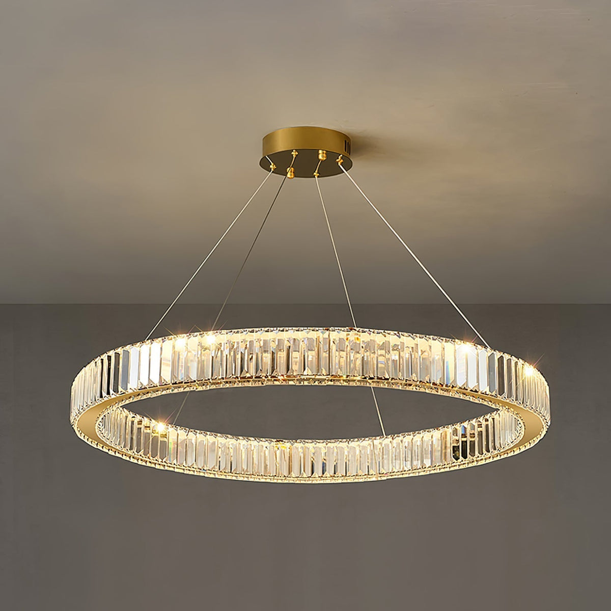 Cyrirelle Kronleuchter Gold Kristallring