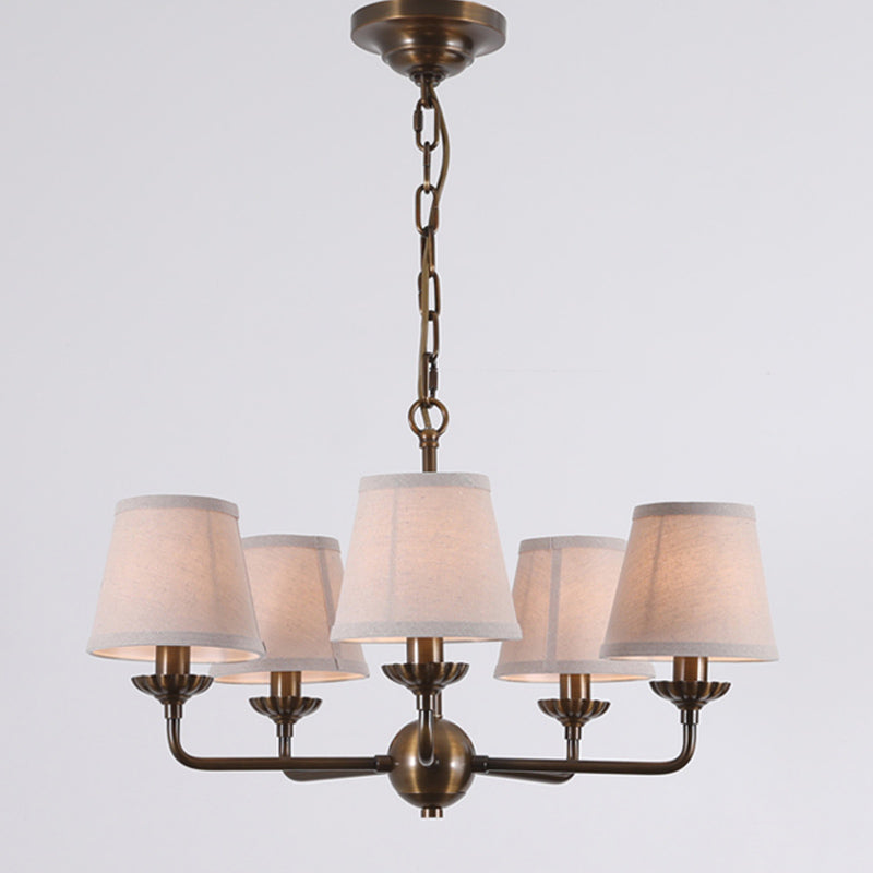 Gloruvyh Vintage Industrial Stoff-Metall Kronleuchter