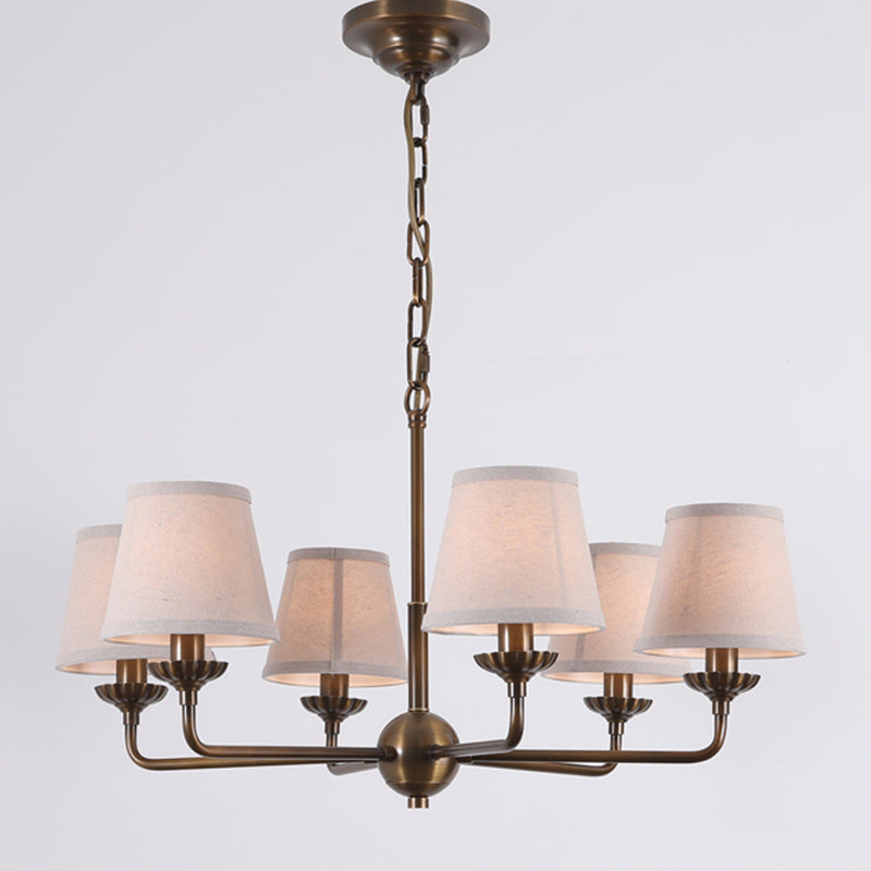 Gloruvyh Vintage Industrial Stoff-Metall Kronleuchter